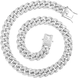 Cuban Link Chain for Men Women,Hip Hop decoration,Iced Out Chain,Fashion decoration