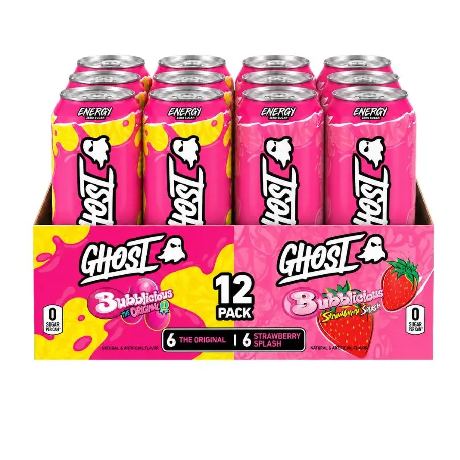 ghost l carnitine GHOST Energy – 12 pack cases Zero Sugar, Low Calorie, Carnipure L-Carnitine Sport Drink 12-Pack Flavor, summerwins, BUBBLICIOUS now available