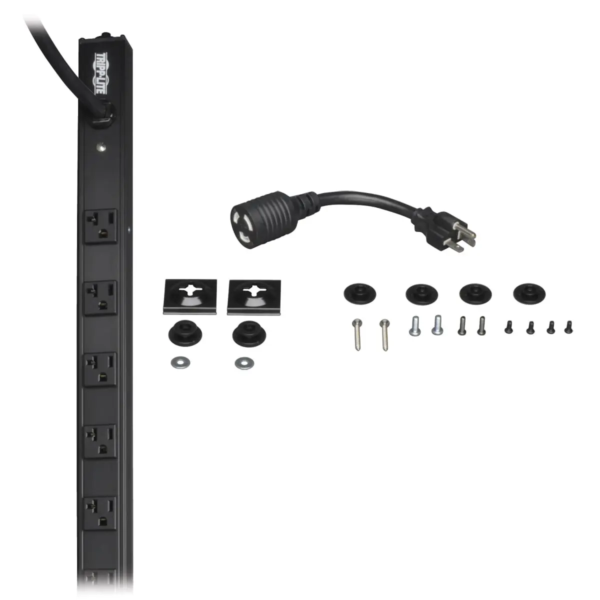 Tripp Lite TRL-PDUV20 Basic 0U Vertical PDU - L5-20P Plug, 100-127V, 20A, 2400VA, 50/60 Hz, 14 NEMA 5-15/20R Output Receptacles, 15 Ft. Line Cord, Workbench Use, Mounting Hardware & Owner's Manual Included