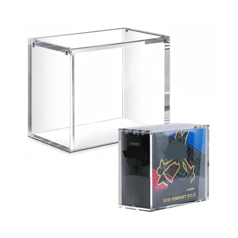 Acrylic Stackable Display Case for Elite Trainer Box (ETB) Cards, Dustproof High Transparency Magnetic Closure, Durable Collectible Storage Box, Card Hobby Box, Card Collector Box, Trading Card Storage, Tcg Storage