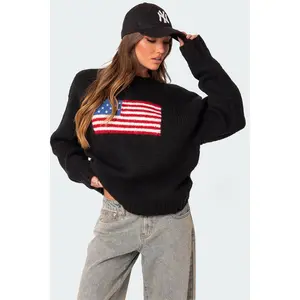 USA Oversized Chunky Knit Sweater USA Oversized Chunky Knit Sweater