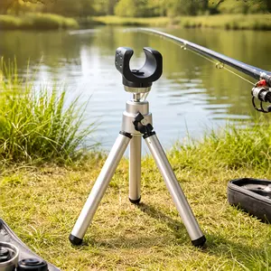 Adjustable Aluminum Alloy Portable Fishing Tripod, Ergonomic Handle Design, Lightweight Durable, Ideal for Lake River Beach Fishing