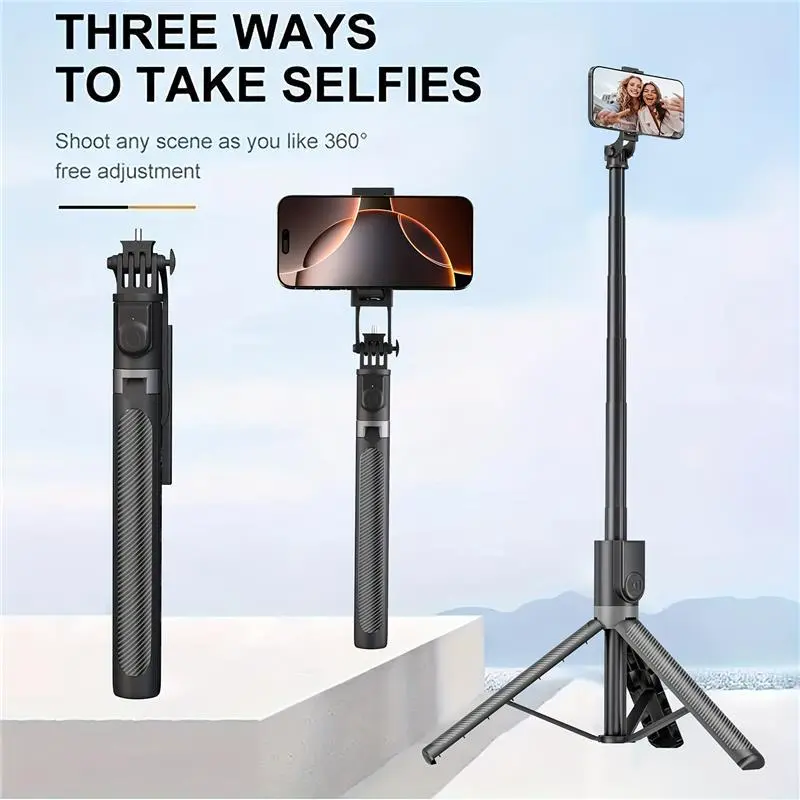 71-in Extendable Smart Phone Tripod & Selfie Stick with Wireless Remote Control, Compatible with iphone and Android for Travel with any Phone Vlogging