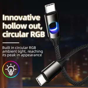 Type-C to Type-C Charging Cable Aluminum Alloy 1m, Durable Fast Charge USB Adapter, Ideal for Daily Use & Travel Accessories