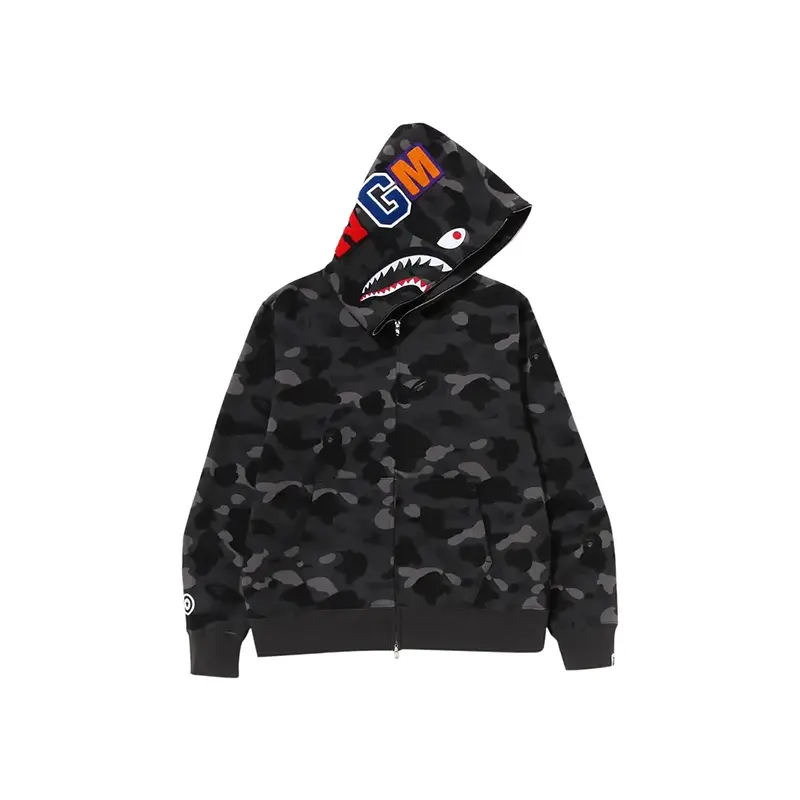 BAPE Color Camo Shark Full Zip Hoodie 'Black' BAPE Color Camo Shark Full Zip Hoodie 'Black'