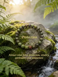 Natural Dragon Blood Stone Energy Bracelet, Awaken Inner Vitality and Courage, Enhance Strength and Endurance, Warrior Amulet