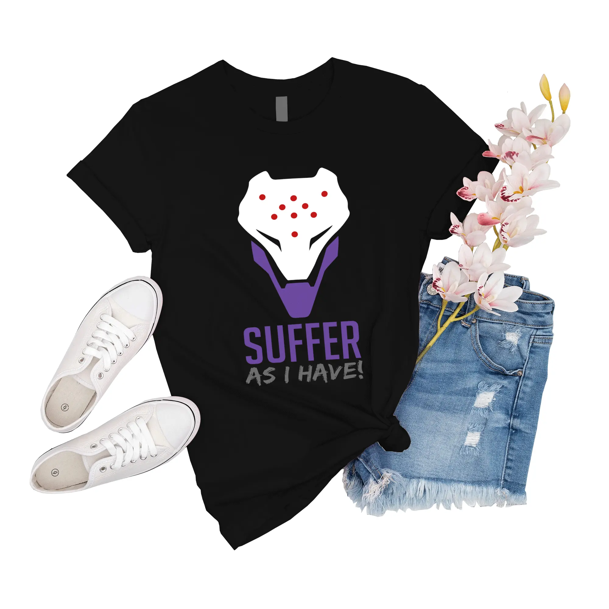 T-Shirt Unisex Ramattra Overwatch Ow2 Ramattra Suffer As I Have En Women Shirts Tee Shirt Girl Family Boy Friend Short