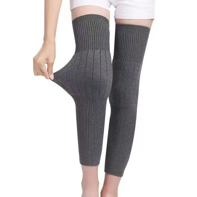 Winter Cashmere Knee Compression Leg Warmers Knee-High Thermal Knit High-Leg Support for Cold Days Soft Cozy Cashmere Material