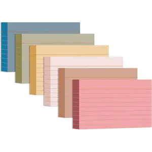 3x5 Index Cards Ruled Lined, 216 count Flash Cards Study Cards for Learning and Studying, Lined Ruled Notecards for , School Supplies,Aesthetic  Self Note Taking and Studying-Neutral Colors