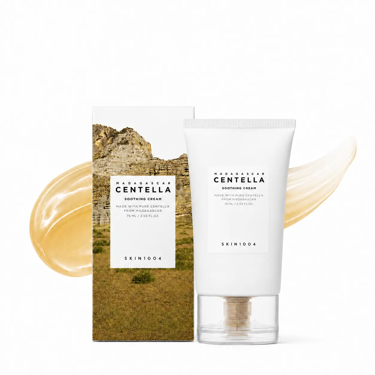 SKIN1004 Madagascar Centella Soothing Cream 75ml - Lightweight Hydrating Face Moisturizer for Sensitive, Dry and Irritated Skin