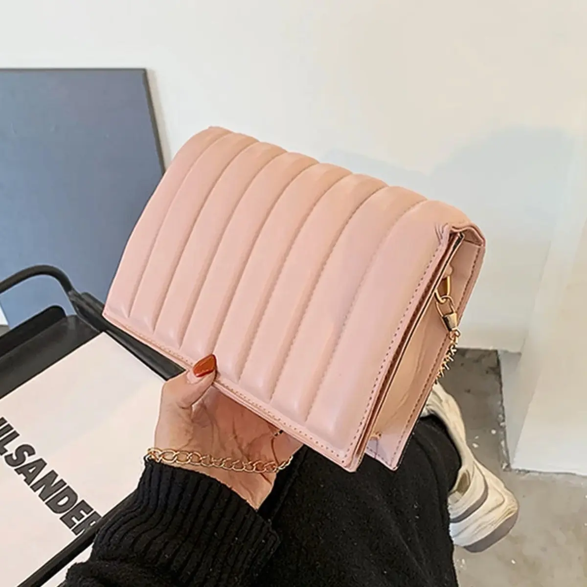 Panel Bag | Pink | Handbag | Crossbody or Shoulder