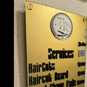 Custom 16x12 Inches Acrylic Sign Your Own Logo QR codes Choose Color fully customizable