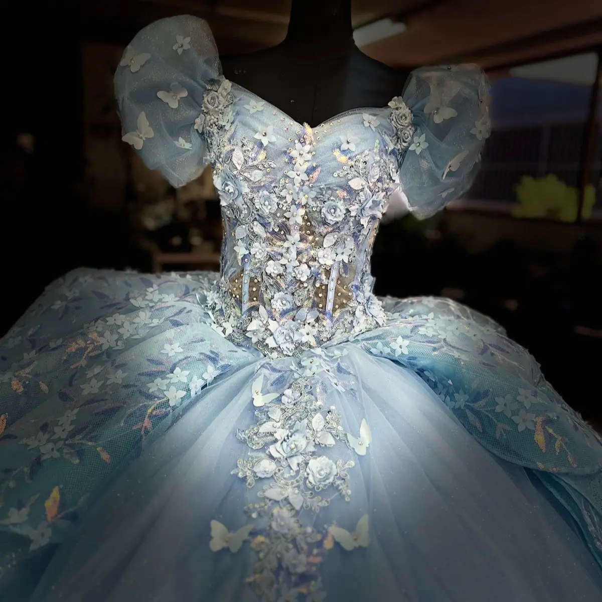 baby blue quinceanera dresses Aerie Couture 305 Tight Long Prom Dress– PromGirl main image 0