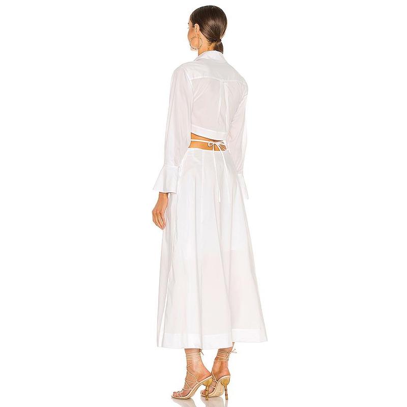JONATHAN SIMKHAI Alex Pleated Cut Out Dress in White