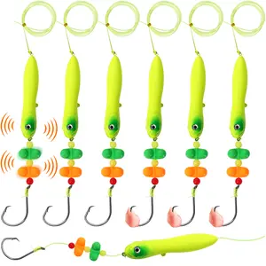 3pcs Heavy Duty Catfish Rigs Santee Cooper Style with Floats & Rattles, 30cm Pre Tied 80LB Strong Leader, Ready to Use for Trophy Catfish Fishing in Lakes, Rivers & Banks, Durable Sharp Hooks for Freshwater Big Catfish, Perfect for Anglers