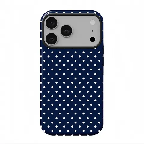 Premium Blue Polka Dot Smartphone Case - Shockproof Protection Accessory for iphone 18ProMax  iPhone 17 Pro Max, 16 Pro Max/Plus, 15, 14, 13 - Ideal Gift for Girls, Accessories