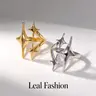 Star-Shaped Stainless Steel Ring Adjustable Opening Accessories Gift for Women and Men.