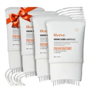 Lilyeve Growturn Hair Growth Serum with Built in Brush 4PCs for Hair Growth & Thickening Thicker Stronger Hair Strengthening Hair