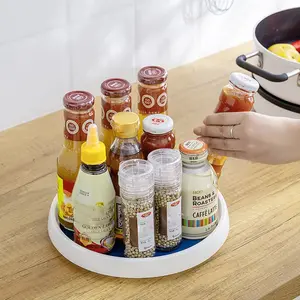 360° Rotating Lazy Susan Turntable Organizer for Kitchen Cabinets and Countertops, Non-Slip Spinning Tray for Spices, Cosmetics, and Bathroom Storage