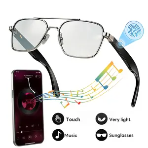 Bluetooth Glasses, Smart Audio Glasses with Built in Speakers, Smart Touch Control, Voice Assistant, Clear Calls, All-Day Comfort, Perfect for Commute, Travel & Office, Perfect Festival Gift Choice