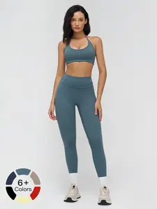 Women's Yoga Set, Medium Backless Tight-Fitting Design, Outdoor Running Sports Wear, Workout Running Clothes, Workout Running Outfits, Ideal for Cross-Border Activities, Sportswear All Seasons