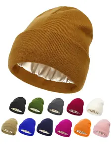Solid Color Beanie Hats for Men, Boyfriend Gifts, Fall & Winter Outdoor Knitting Warm Hat for Men & Women, Fitted Hat, Daily Clothing Decor