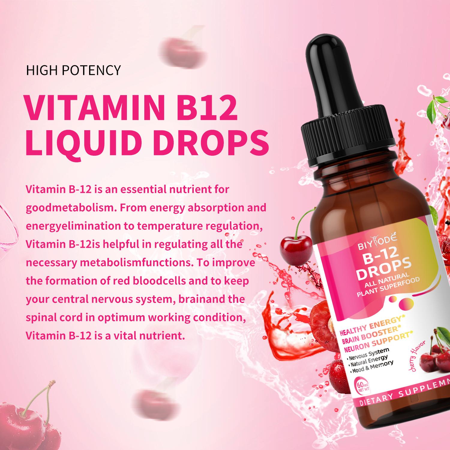 Low Energy? Try BIYODÉ Vitamin B12 Drops – Fast Absorption for Energy, Focus & Metabolism Support