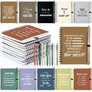 10 Sets/20 Pcs Employee Appreciation Gifts Bulk – Inspirational Notebooks with Motivational Pens, Small Notepads for Coworkers, Office Staff, Team, Volunteer, Nurse, Teachers, Housekeeping (Boho)