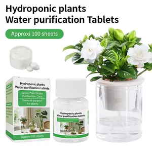 Water Culture Plant Purification Tablets, Ideal for Plant Care and Aquarium Decoration, Maintains Clean Water for Hydroponic Systems, Pots, Fish Tanks (100 Pieces)