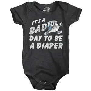 Its A Bad Day To Be A Diaper Baby Bodysuit Funny Sarcastic Graphic Novelty Jumper For Infants Funny Baby Onesies Funny Adult Humor Onesie Novelty Onesie Black -