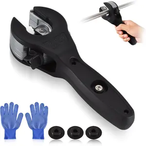 3rd Gen Ratcheting Tube in, Pipe Cutters(1/4in to 1-1/8in) for Copper, Brass and Aluminum, Total 3 Bades(2 on the, 1 in the bag), 1 Pair of Slip-free Gloves