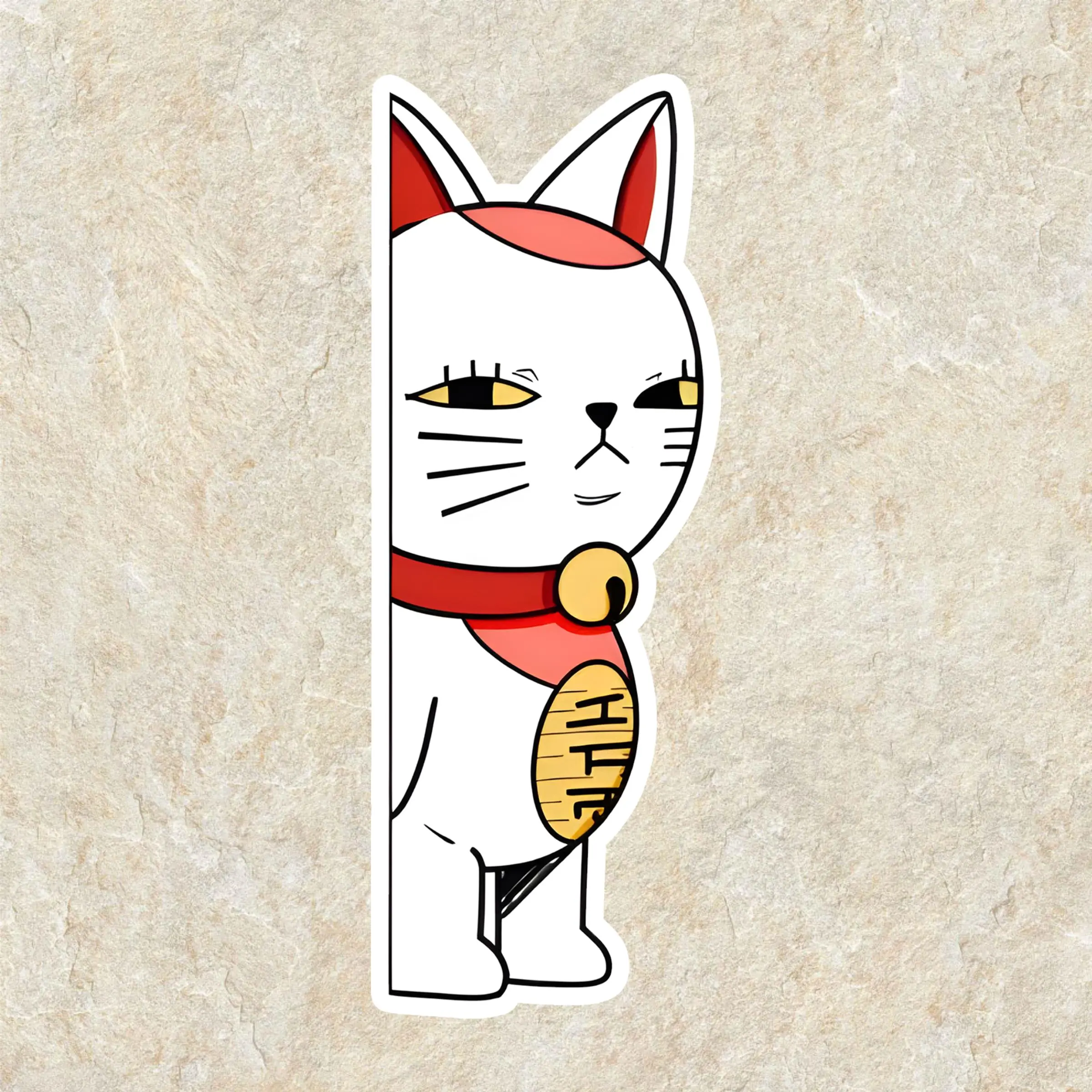 Dandadan Turbo Granny Cat Vinyl Peeker Car Sticker