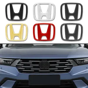 3D ABS Car Front Hood Grille Emblem Rear Trunk Badge Logo Sticker Cover For Honda Civic Accord Vezel XR-V CR-V HR-V Insight Fit City Odyssey Jazz