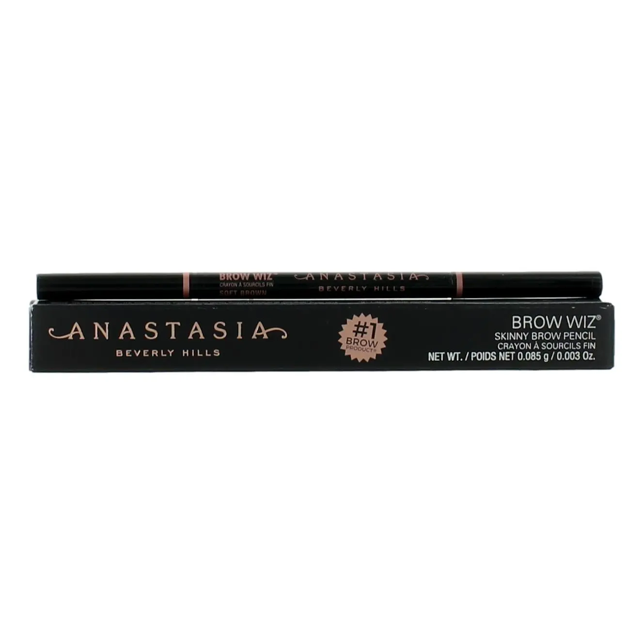 Anastasia Beverly Hills Brow Wiz Skinny Cosmetic Brow Pencil - Soft Brown, 0.003 oz, Daily Scent-Enhancing Beauty Tool for Women
