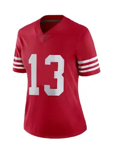 Women's American Football Jersey, Name and Number Stitched Rugby Shirt,San Francisco #13#23 Breathable Football Uniform,Comfortable T-Shirts Sports Top All Seasons