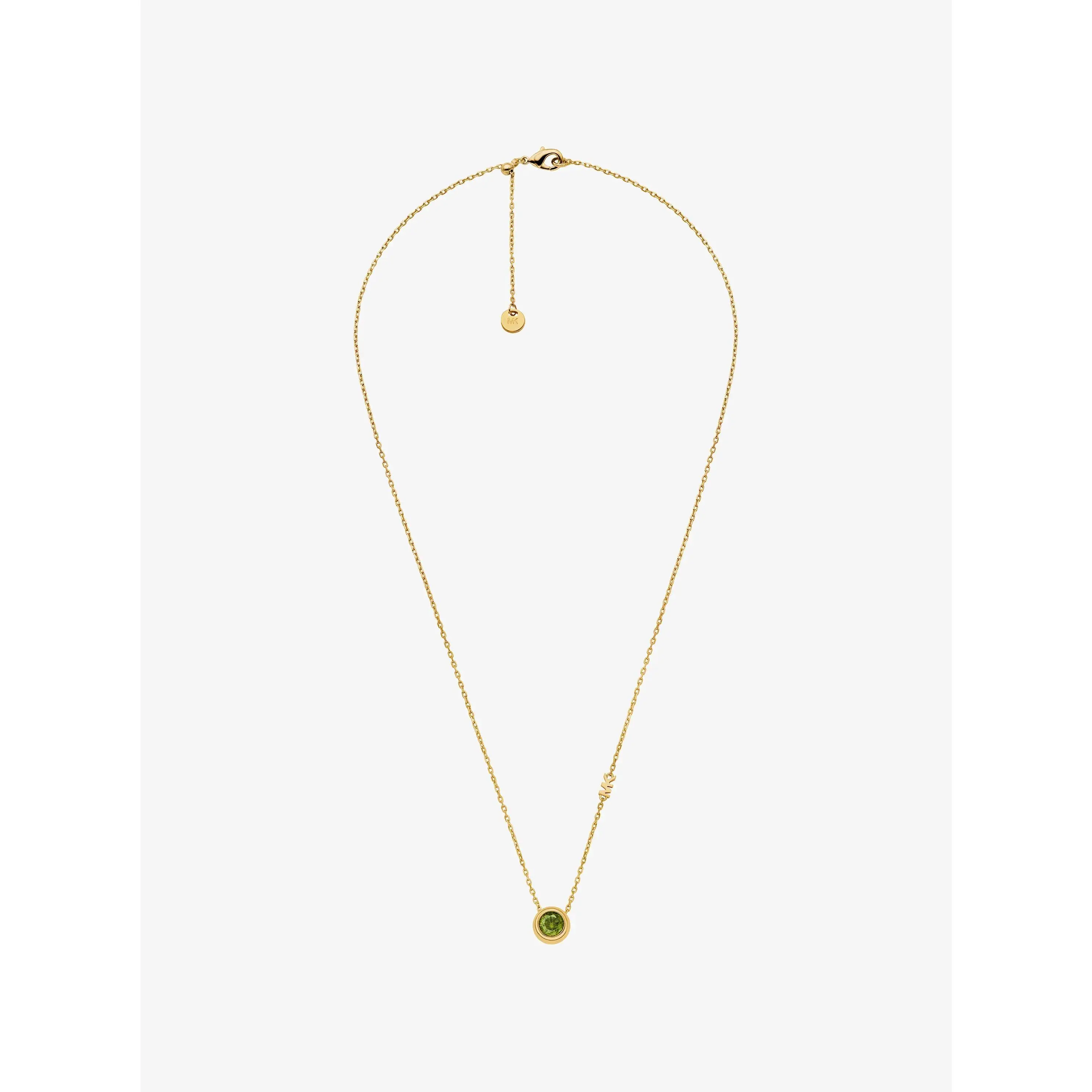 Round Stone Pendant Necklace