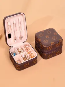 Portable Mini Jewelry Box Set, Earrings & Necklace Storage Organizer, Ideal Gift for Valentine's Day, Party Favors, Mother’s Day