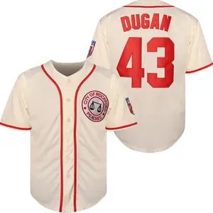 Men'S #43 Beige Baseball Jersey with Embroidered Name & Number - V-Neck Loose Fit, All-Season Comfort for Sports, Outdoor, Casual & Party Wear, Baseball Jersey, Outdoor Sports Apparel, Sporty Design, Comfortable Fit Christmas gifts