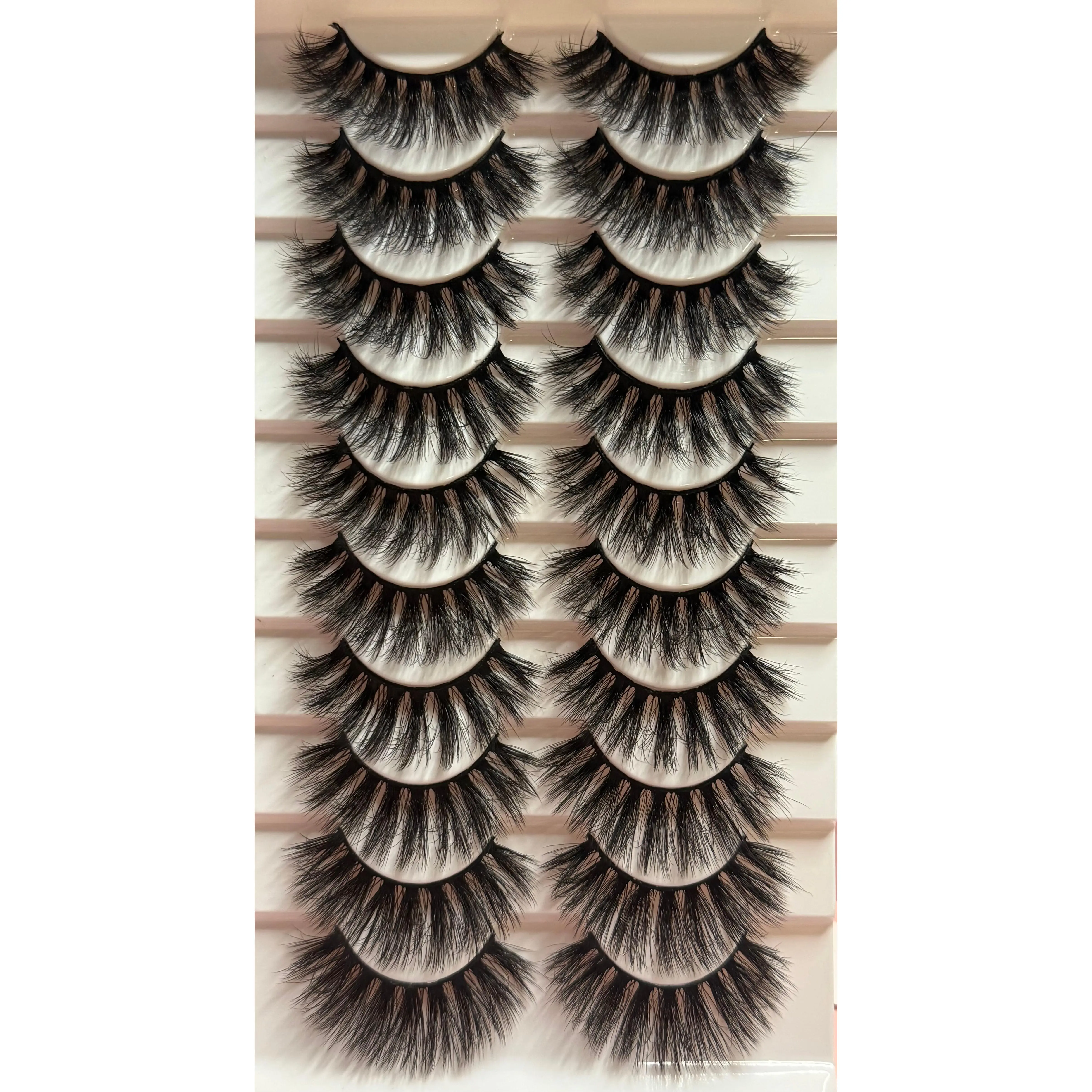 Enikeh Lashes 3D Faux Mink Eyelash Extensions, Affordable Luxury D-Curl 16mm Super Soft Dramatic Lash, Vegan Cruelty-Free Ethical Choice Cosmetic with Flexible Band