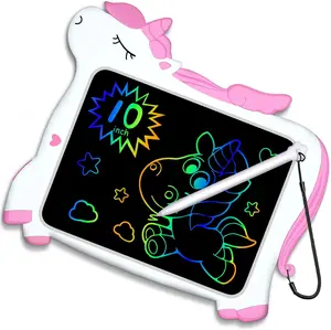 Toys for Girls Gifts for 3 4 5 Years Old Girl - Unicorn 10inch Drawing Doodle Board, Toddler Toys, Learning Writing Board Kids Toys Age 6 7 8 for Christmas, Birthday