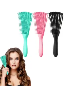 LMMAKE 1Pc Hair Comb Detangling Brush Scalp Massage for Curly Thick Hair Octopus Hairbrush Women Men Salon Travel Essentials