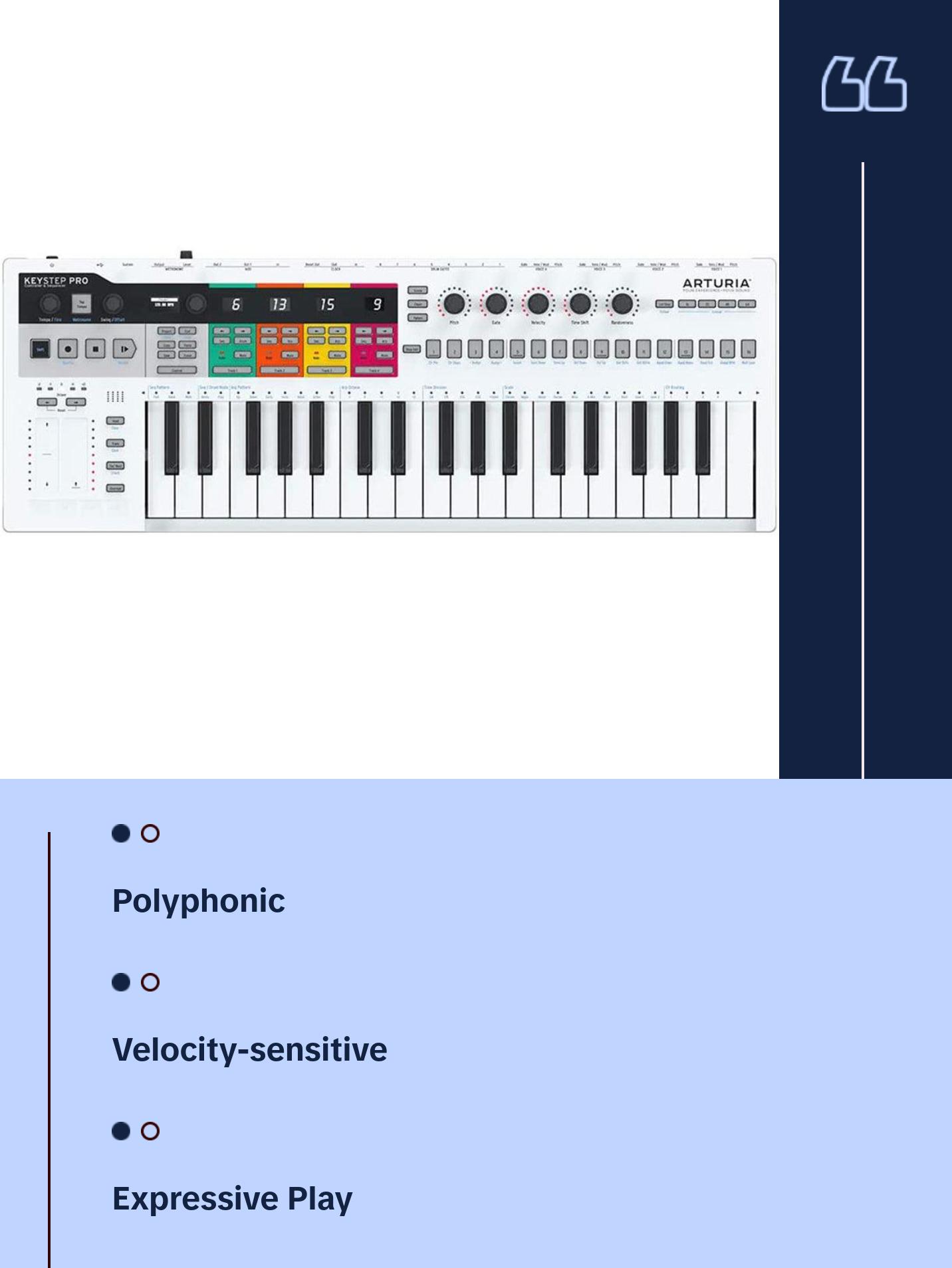 Arturia KeyStep Pro 37-key Keyboard Controller & Sequencer with Studio Monitor Headphones & Sustain Pedal Bundle