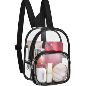 Clear Mini Backpack Stadium Approved for Little Boys & Girls, Transparent Backpack for Concert, Festival, Sport Events