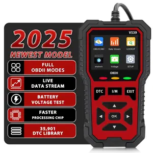 2025 Upgraded V539 OBD2 Scanner Full Functions Engine Code Reader Reset Mode 6 Mode 8 for All OBD2 EOBD Cars 1996 and Newer IM Readiness Check Battery Voltage Test Code Read Erase No Battery Needed