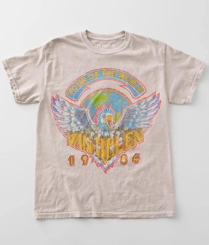 Van Halen World Tour 1984 Band T-Shirt Cotton Tee - TikTok Shop