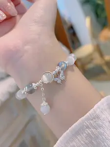 Gradual Color Beaded Star Adjustable Bracelet, Adjustable Beaded Design, Simple Luxurious Style, Women's Daily Wear Party Commute Fashion Accessory