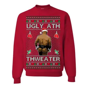 Ugly Ath Sweater Merry Chrithmith, Mike Tyson Butt Viral Ugly Ass Boxing Fight Meme Men Women Funny Ugly Christmas Sweater Ugly Christmas