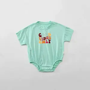 Good Vibes only Oversized, Bubble  T-shirt Romper