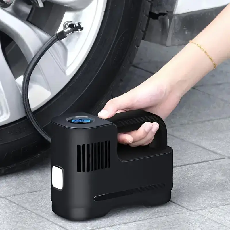 Portable Air Compressor Pump, Corded Digital Tire Inflator with LED Lihgt, Wired Automotive Tire Air Pump