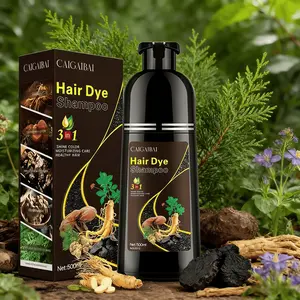 Herbal Hair Dye Shampoo 3-In-1 Haircare for Hair, Natural Formula Suitable for Both Women & Men, Gentle Conditioning Care